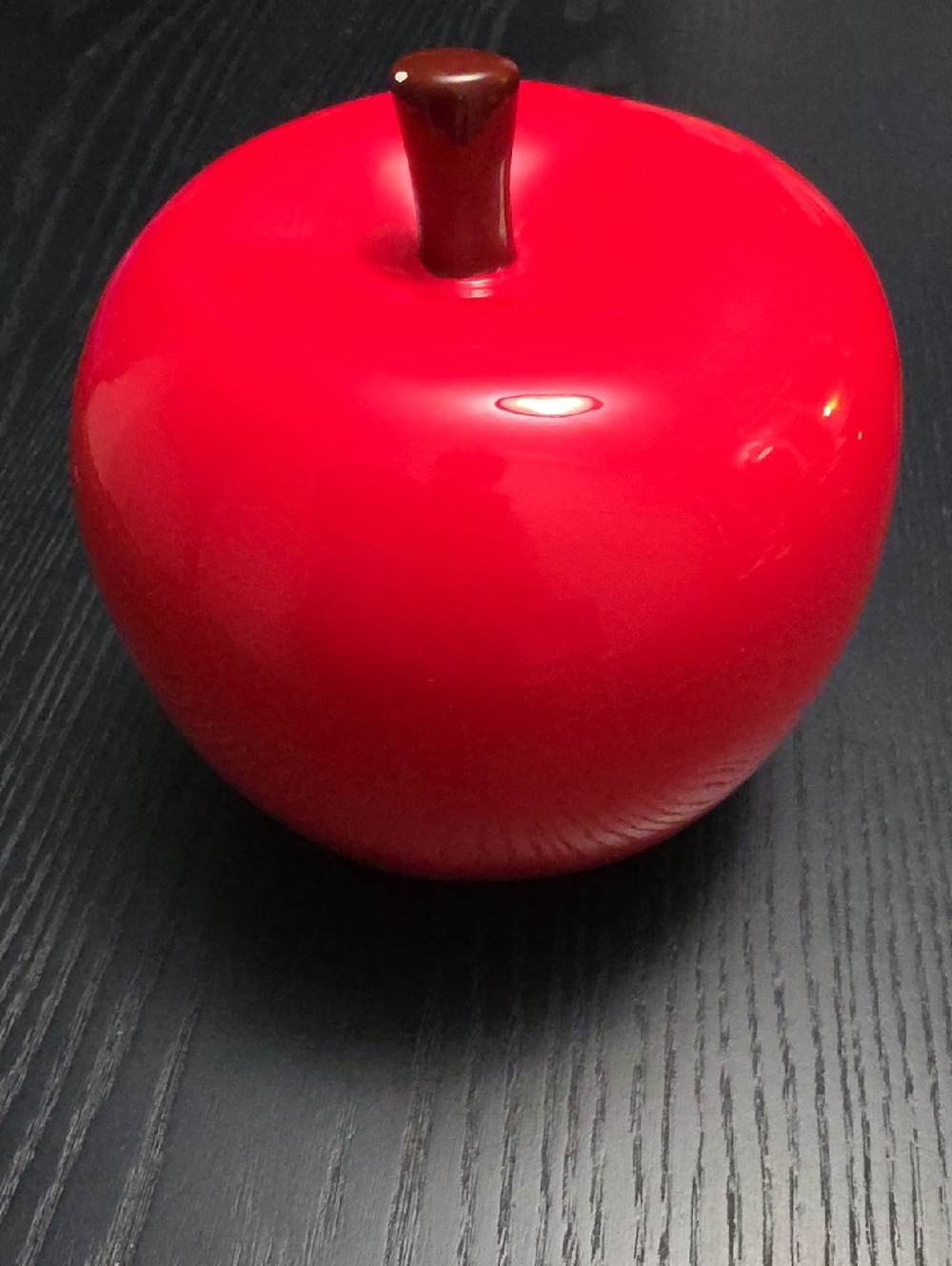 Glossy Red Apple Sculpture